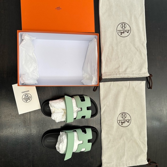 Hermes Chypre Sandal in Vert Jade size 37 - Picture 8 of 11